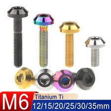 M6 Titanium Ti Socket Allen Head Bolts Screws 12/15/20/25/30/35mm for Motorcycle