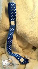Pacifier Holder Binki Clip Teething Baby Mom Diaper Bag Gift Blue White Boy Girl