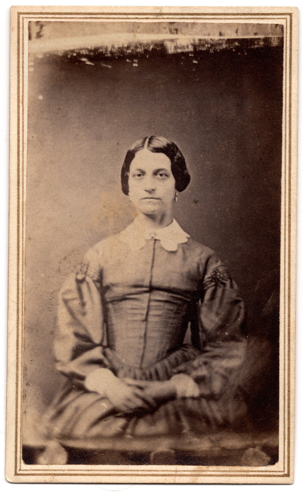 ANTIQUE CDV CIRCA 1860s DAG COPY THAT SHOWS THE PROCESS CANANDAIGUA NEW YORK