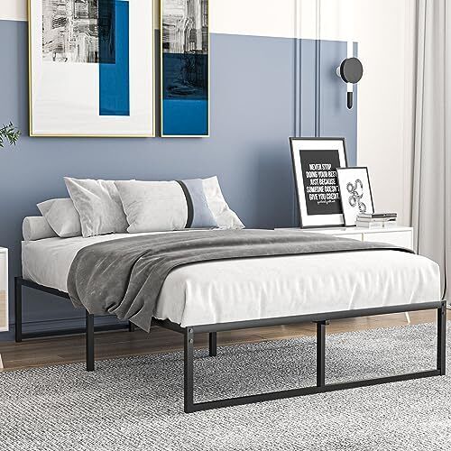  14" Metal Platform Bed Frame/Mattress Foundation/No Box Spring 14 Inch Full - Picture 1 of 7
