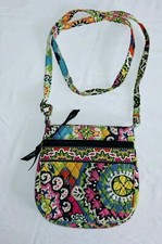VERA BRADLEY Rio Pattern Small Adjustable Crossbody Bag Top Zip Close VG