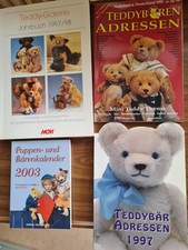 4 verschiedene alte Teddy-Adressen B&uuml;cher mit Portraits der Macher