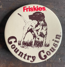 De Colección Friskies Comida para Perros PRIMO PAÍS Pionero Pájaro Perro Promocional Pinback Botón