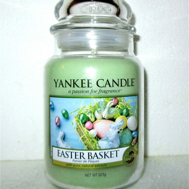 SET OF 2 Yankee Candle "EASTER BASKET"European Large 22 oz. WHITE