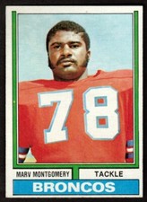 1974 Topps Marv Montgomery #37 Denver Broncos 