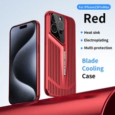For iPhone 16 15 Plus 14 13 Pro Breathable Heat Dissipation PC Phone Back Case