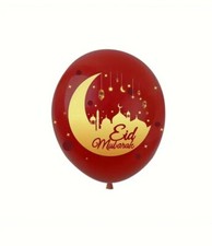 Eid Mubarak Red 10 Balloons for Eid Celebrations  12 Inch 