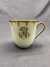 PORZELLAN KAFFEETASSE TASSE LIMOGES B&C NEUILLY MIT MONOGRAMM