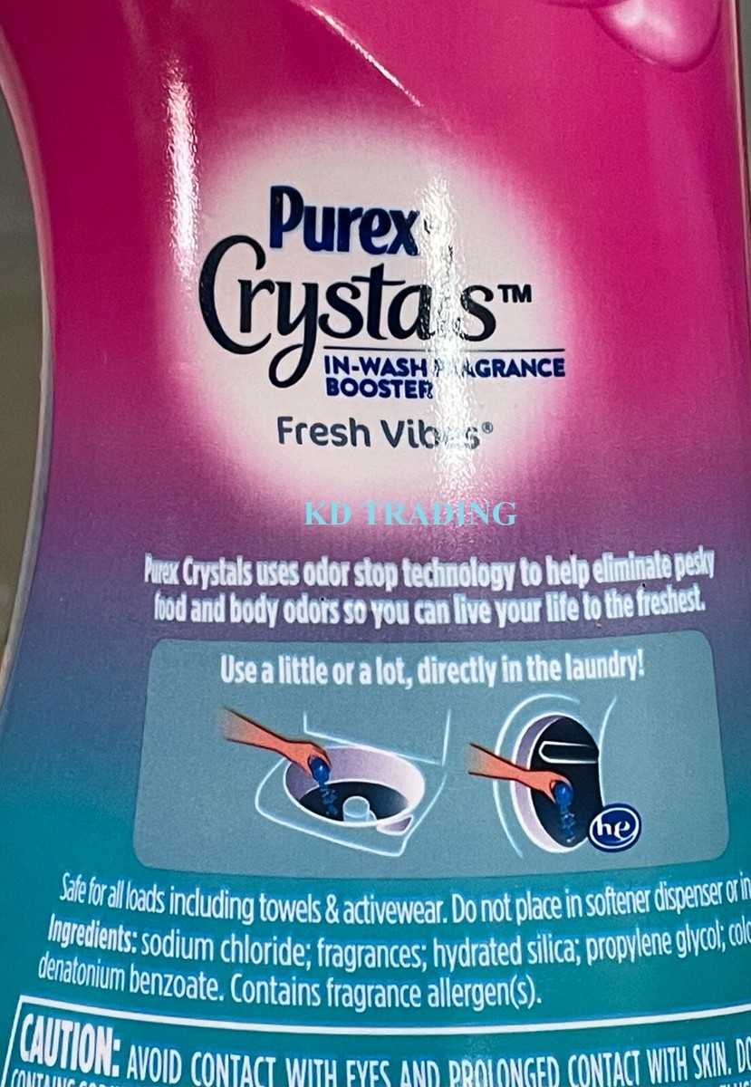 2-Pk) PUREX Crystals 2-IN-1 In-Wash Laundry Booster Odor