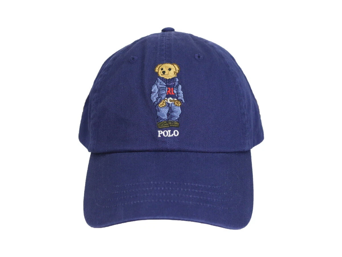 Polo Ralph Lauren Adjustable Polo Bear Preppy Bear Baseball Cap Hat - Navy