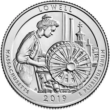 2019-P MASSACHUSETTS LOWELL AMERICA THE BEAUTIFUL QUARTER UNCIRCULATED 2019P