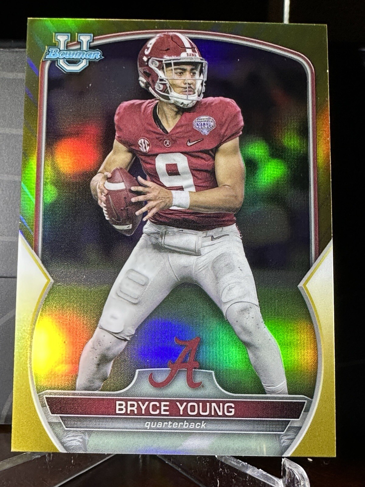 2022 Bryce Young Bowman U Chrome Gold Refractor #1 34/50