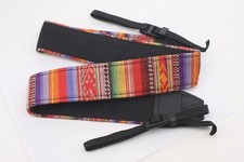  1 1/2" Wide "Hippie" Camera Strap with 3/8" Webbing Adjustable 29-48" NEW E38B