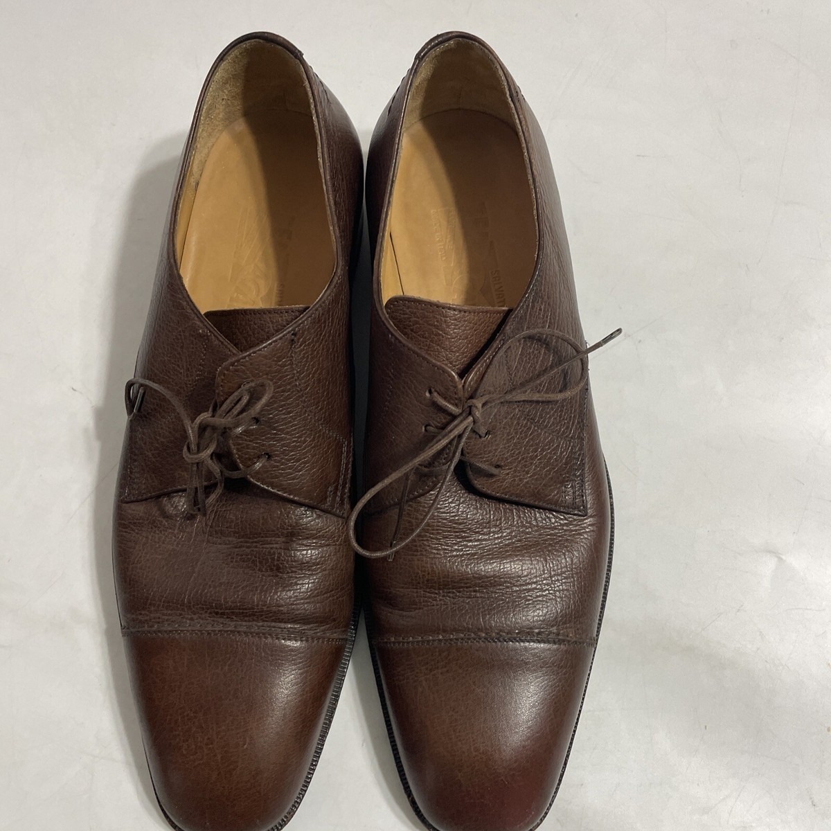 Salvatore Ferragamo Dress Shoes Mens Size 9 D Brown Leather  display picture 1