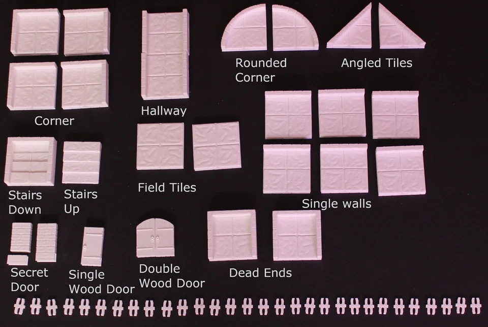 Heroes Hoard - True Tiles - 25pc Basic Kit | Dungeon Tiles | TTRPG - Image 3 of 4