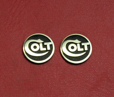 Colt 1/2'' Brass Grip Medallions 1 pair