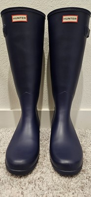 Hunter Original Tall Blue Knee High Womens Rain Boots US 9 - New No Box