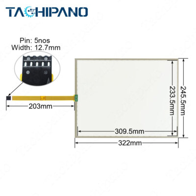 Pannello Touch Screen Tachipano Per G150XGE-L05 15 Pollici Vetro
