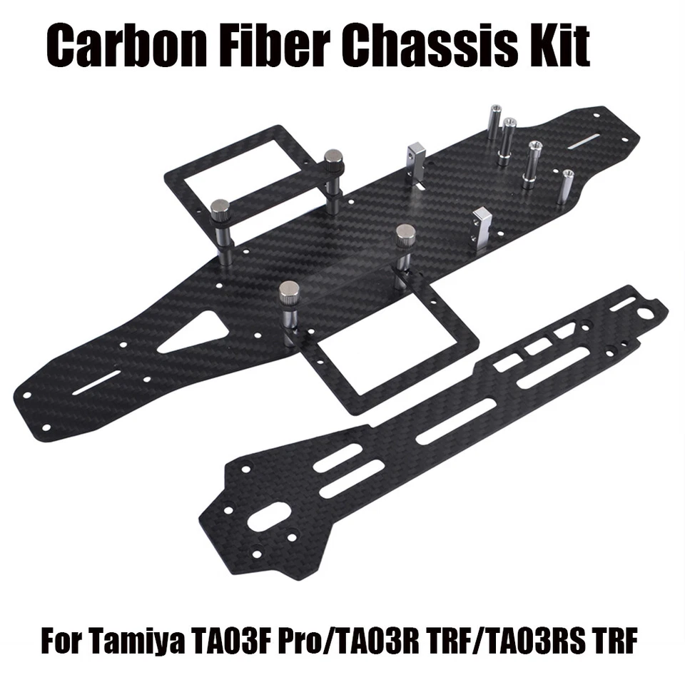 Lower Carbon Deck Frame Kit Für Tamiya TA03F PRO/TA03R TRF/TA03RS TRF RC Chassis - Bild 4 von 4