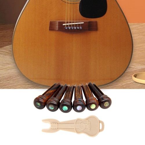 Akozon Jeu De Broches De Pont De Guitare Acoustique 17 Pièces