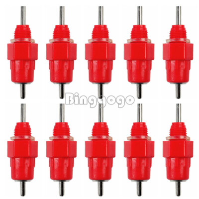 10PCS Poultry Water Drinking Nipples Chicken Duck Hen Feeding Screw In Drinker