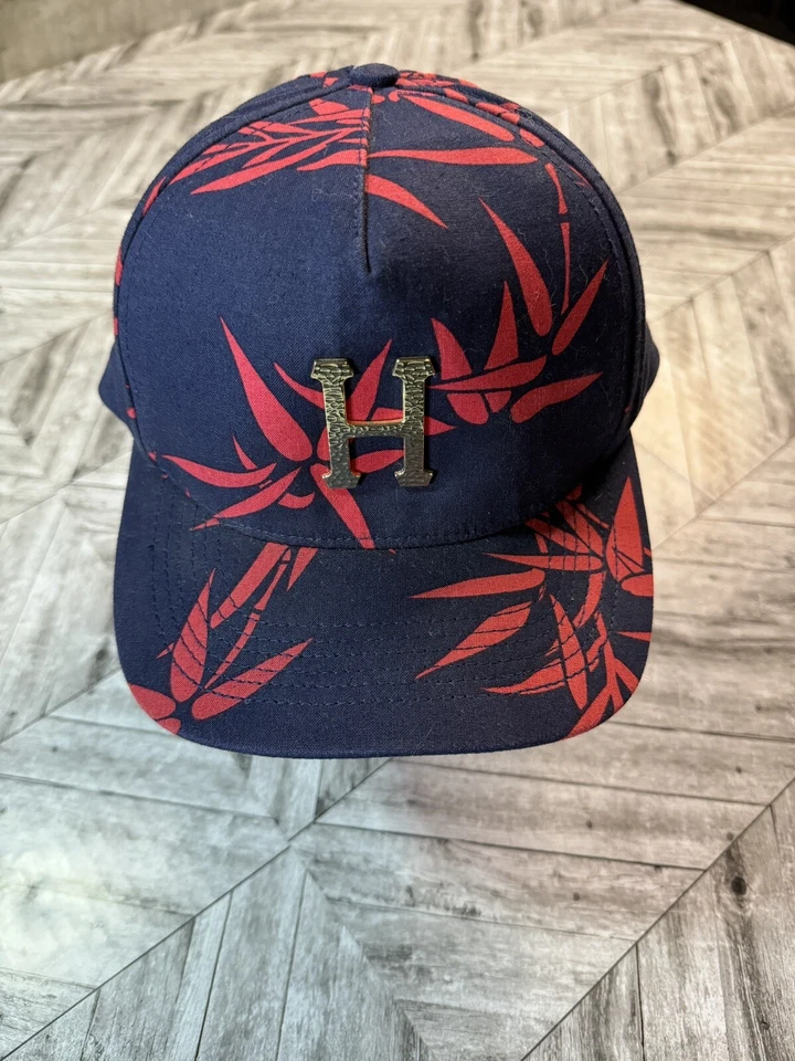 Gorra de béisbol vintage HUF mezcla de lana azul rojo correa trasera hecha en EE. UU. Foto 2 de 4