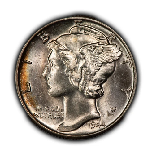 1944 10c Mercury Silver Dime - Luster - BU - SKU-Y5563