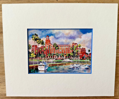 Janice James ST PETERSBURG FLORIDA VINOY RESORT HOTEL 9''x7.25'' matted print
