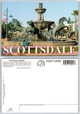 Scottsdale Arizona Fountain Arabian Horse Sculpture Vintage Postcard