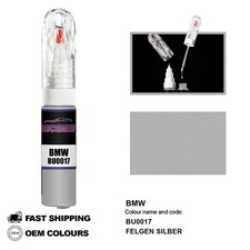 FÜR BMW FELGEN SILBER BU0017 Touch Up Lackstift Pinsel Fix Kit Kratzer Chip Set