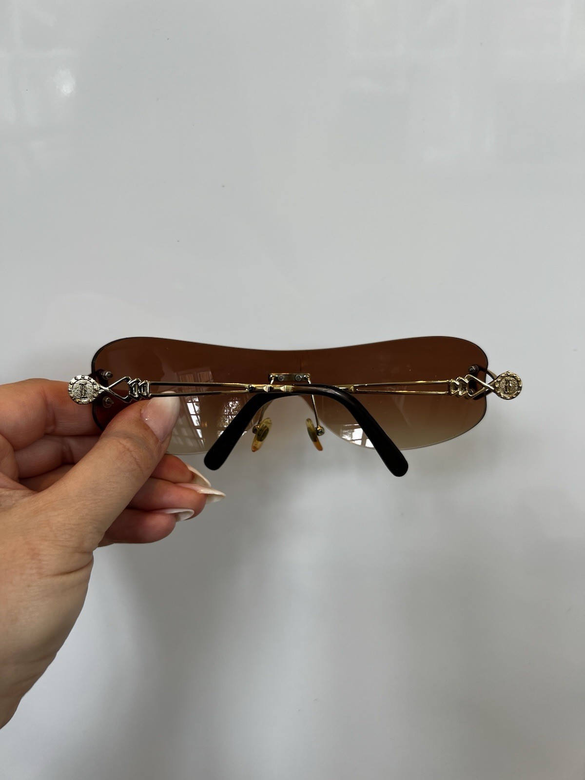 Rare vintage Cartier 90s shield sunglasses + box image 2
