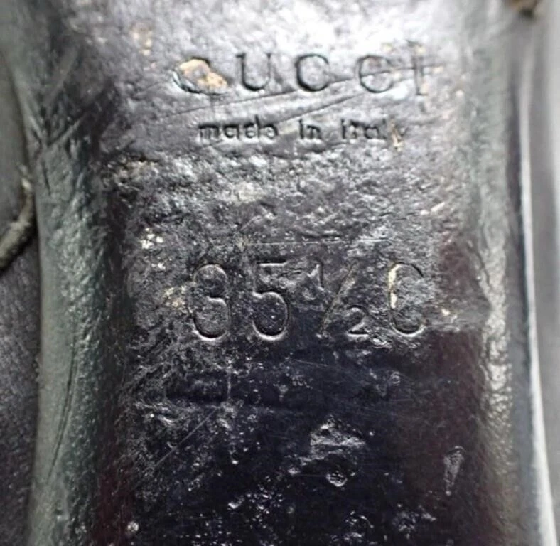 Gucci Black Leather Web Trim Riding Boots W/iconic Bamboo Gold Charm-EU35.5 - Image 4 of 4