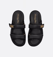 Christian Dior Dioract Slide Black Leather Sa...