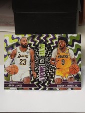 2024-25 Donruss Optic Basketball Optical Illusions Lebron James Bronny James Jr