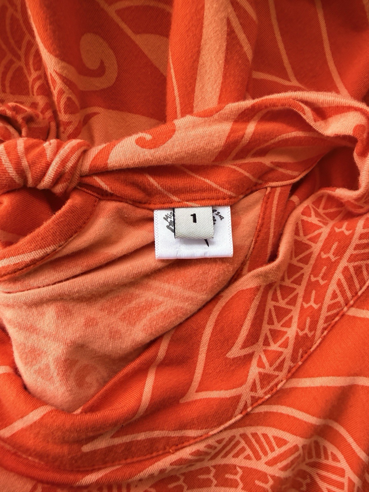 MISSING POLYNESIA Dress Orange Print Hawaiian Alo… - image 7