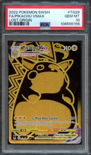 PM - 2022 - POKEMON SWSH LOST ORIGIN - #TG29 - PIKACHU VMAX - PSA 10 (GEM MINT)