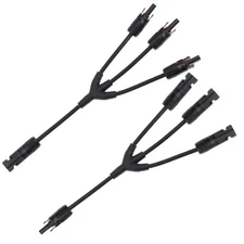 ZOOKOTO Solar Connector Y Branch 1 to 3 4-Way Connector Adapter Splitter Comb...