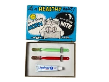 Vintage 60s Naughty Novelty Gag Gift A Healthy Habit Do It Every Morning & Night