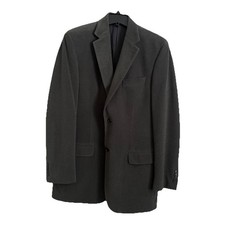 Calvin Klein Men  s Gray 2 Button Closure Notch Lapel 40L Blazer