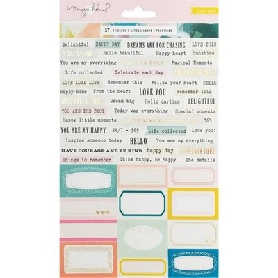 Crate Paper Maggie Holmes Chasing Dreams Phrases 57 Pc. Stickers 5.5x7.5''