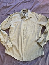 Arrow Fitted Long Sleeve Dress Shirt Wrinkle Free Size L, 16 1/2, 36/37 Green