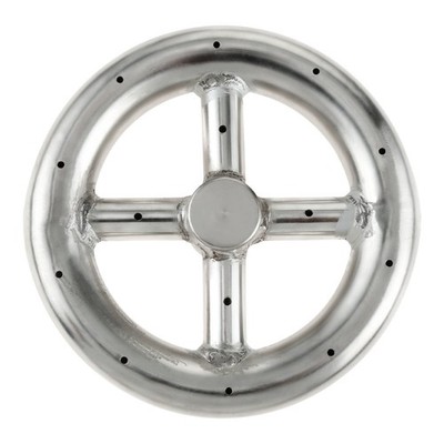 6'' Stainless Steel Fire Pit Burner Ring BTU 88000 Max for Gas Propane Fireplace