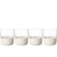 Villeroy & Boch Manufacture Rock Blanc Whiskybecher Glas Set 4-Tlg. 0,25 L