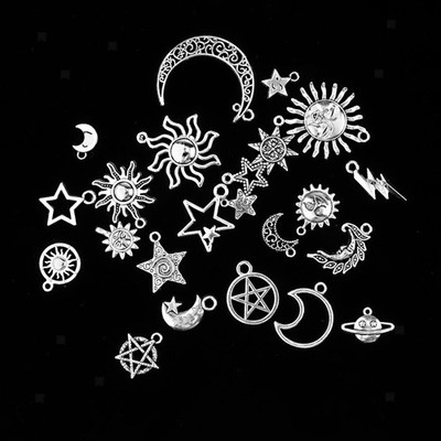 Pack Sun Moon Star Charm Anhänger für DIY Halskette Armband Schmuck