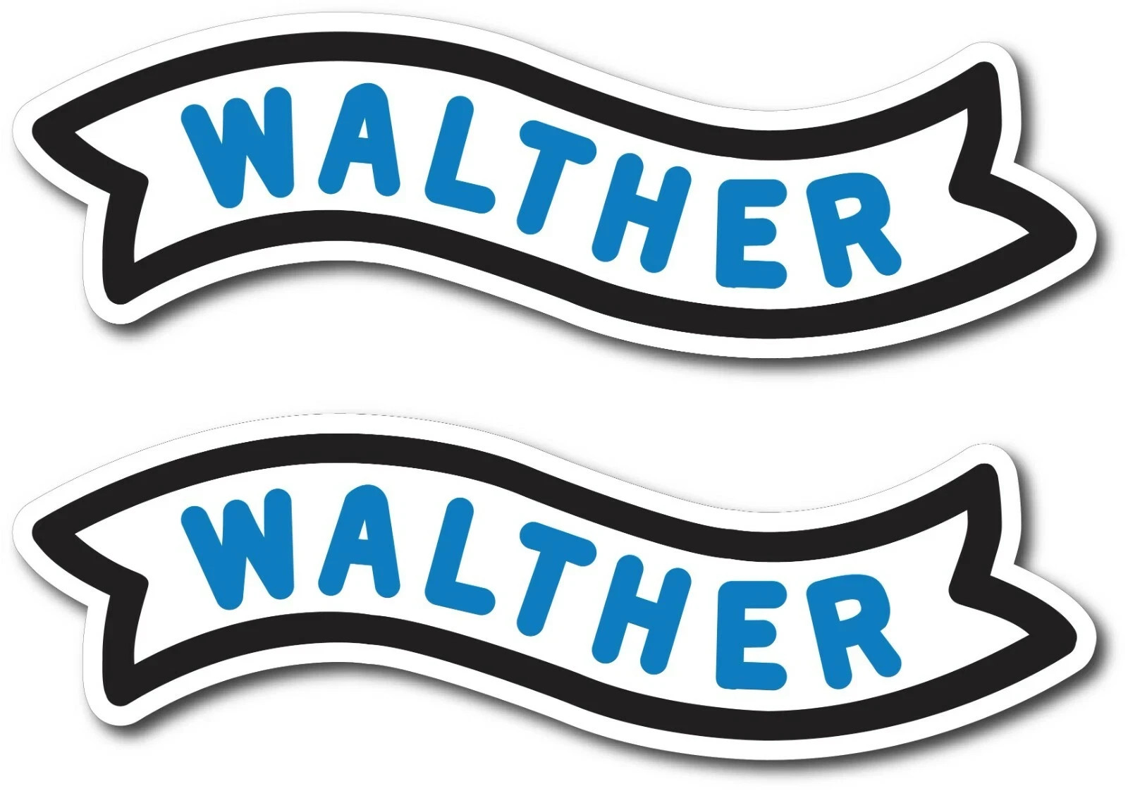 2X WALTHER DECAL STICKER 3M USA WINDOW CAR FIREARM GUN RIFLE PISTOL PPK