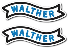 2X WALTHER DECAL STICKER 3M USA WINDOW CAR FIREARM GUN RIFLE PISTOL PPK