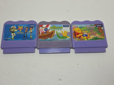 LOT OF 3 VTech VSmile Cartridges Backyardigans, Toy Story 2 and Winnie the Pooh