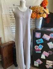 LOGO Lounge Lori Goldstein Grey Regular Cropped French Terry Jumpsuit New