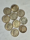 Lot of 10 Roosevelt Dimes 90% Silver Pre-1964 🔥 Mixed Dates Circulated