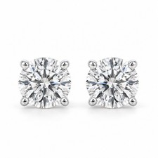 1ct total wg 14k wg lab grown diamond stud earrings 